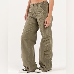 NWT BDG Y2K Low Rise Denim Cargo Pants - Olive Green